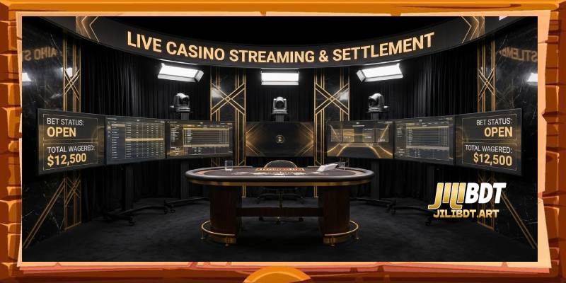 Live casino: streaming plus settlement